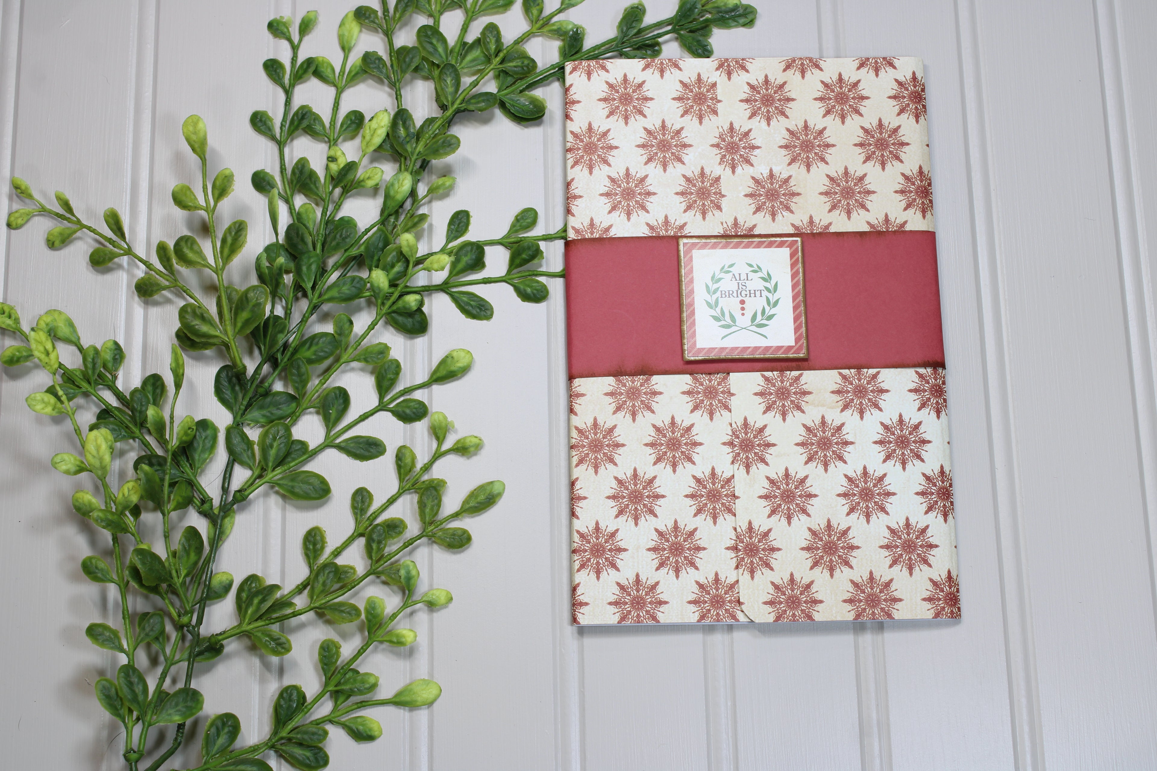 Handmade Christmas Daily Notes Folio – 5x8 Legal Pad - All Is Bright