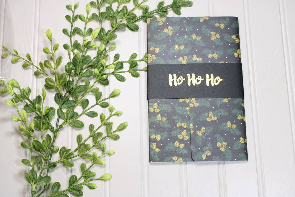 Handmade Christmas Daily Notes Folio – 5x8 Legal Pad - Ho Ho Ho