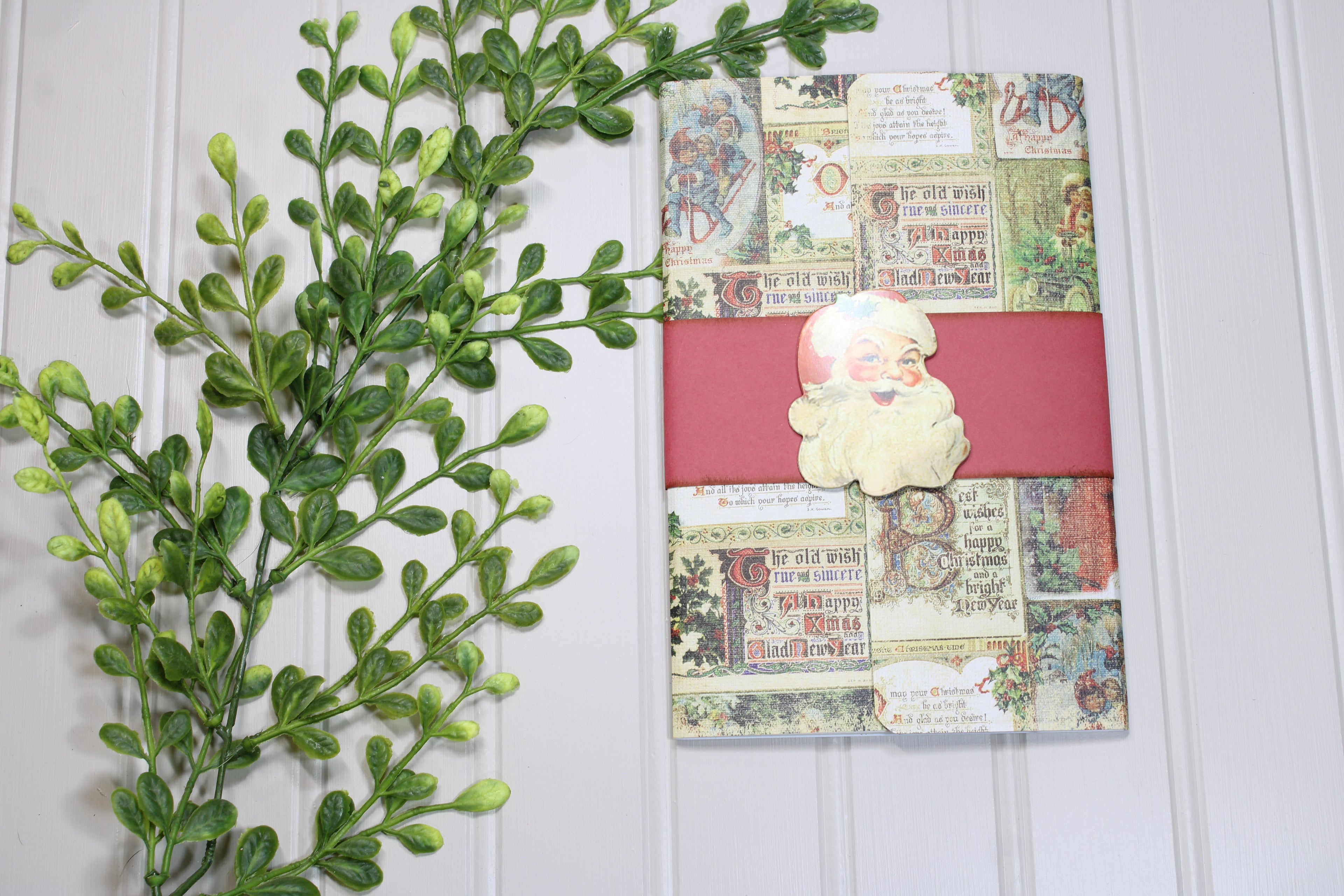 Handmade Christmas Daily Notes Folio – 5x8 Legal Pad - The Old Santa