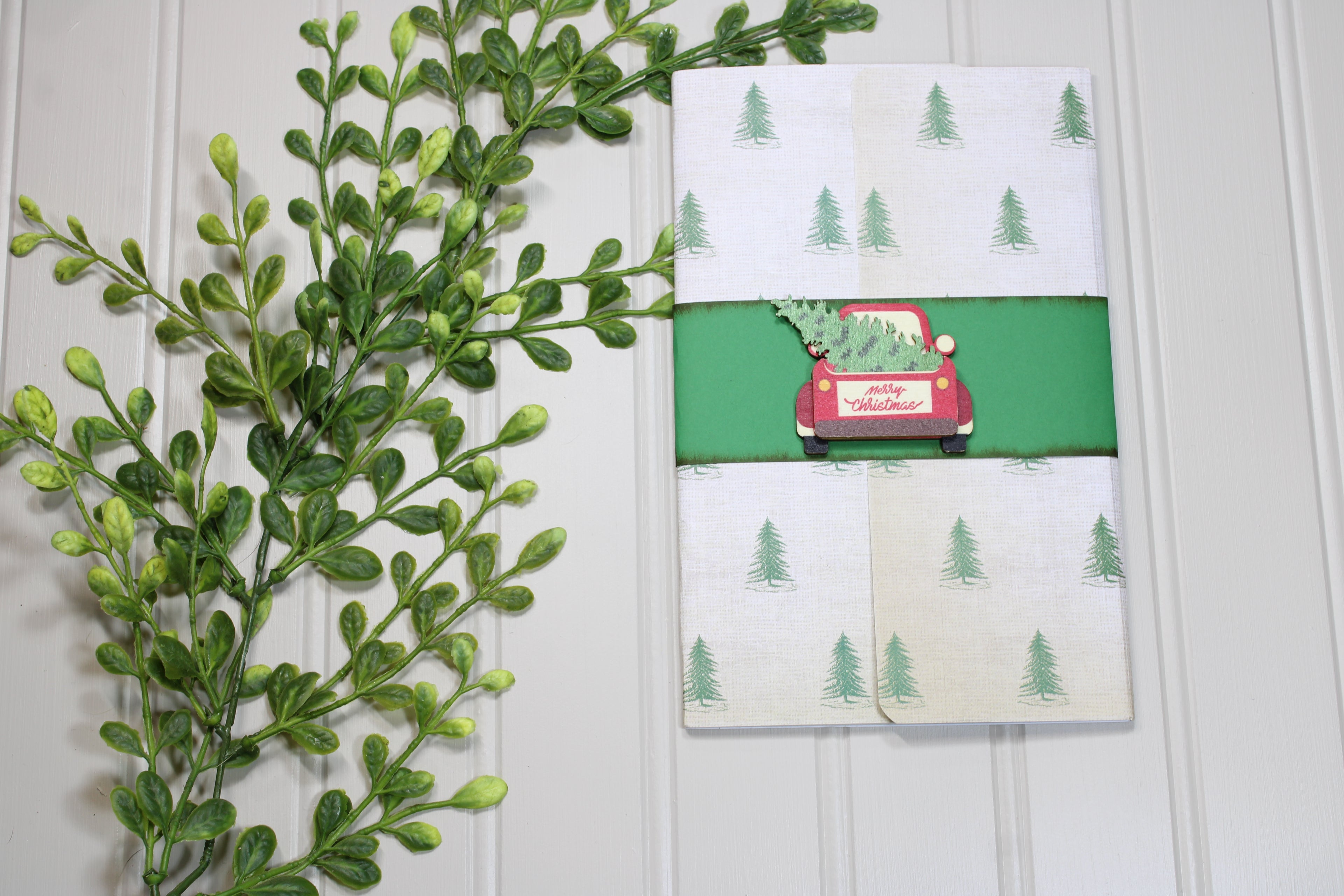 Handmade Christmas Daily Notes Folio – 5x8 Legal Pad - Little Red Truck