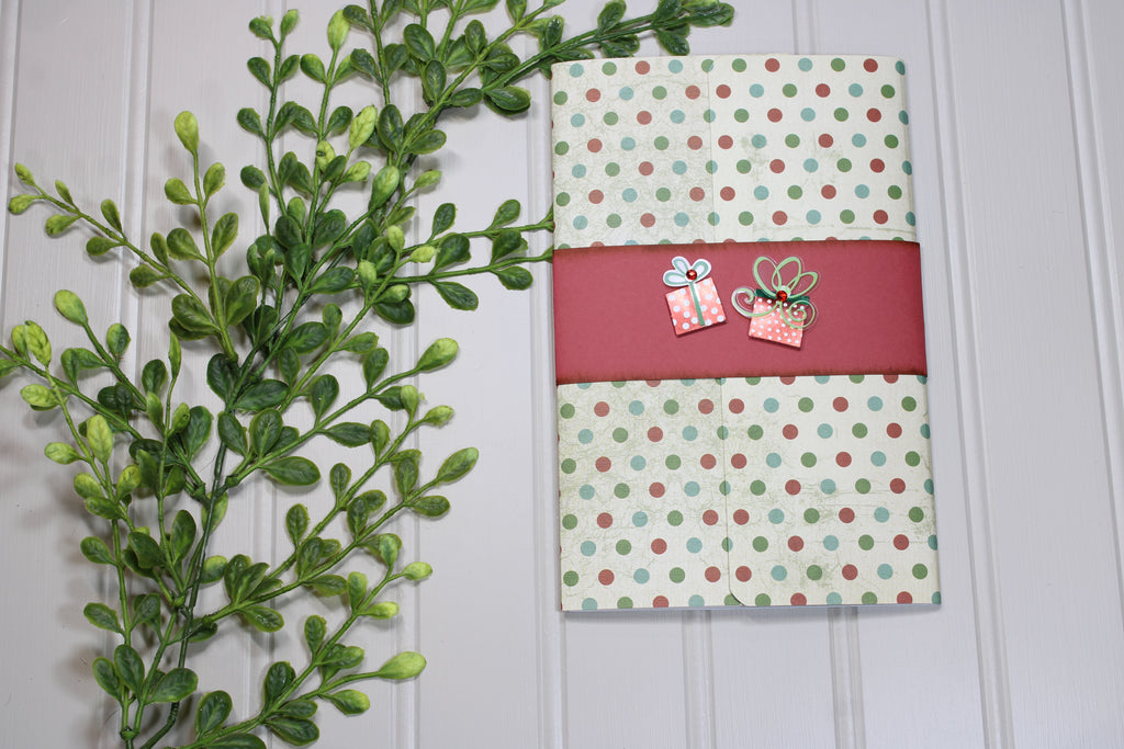 Handmade Christmas Daily Notes Folio – 5x8 Legal Pad - Polka Dot Packages 2