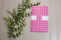 Handmade Daily Notes Folio – 5x8 Legal Pad - Pink with White Hearts