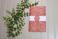 Handmade Daily Notes Folio – 5x8 Legal Pad - Red with White Swirls