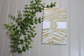 Handmade Daily Notes Folio – 5x8 Legal Pad - Tan and White Zebra