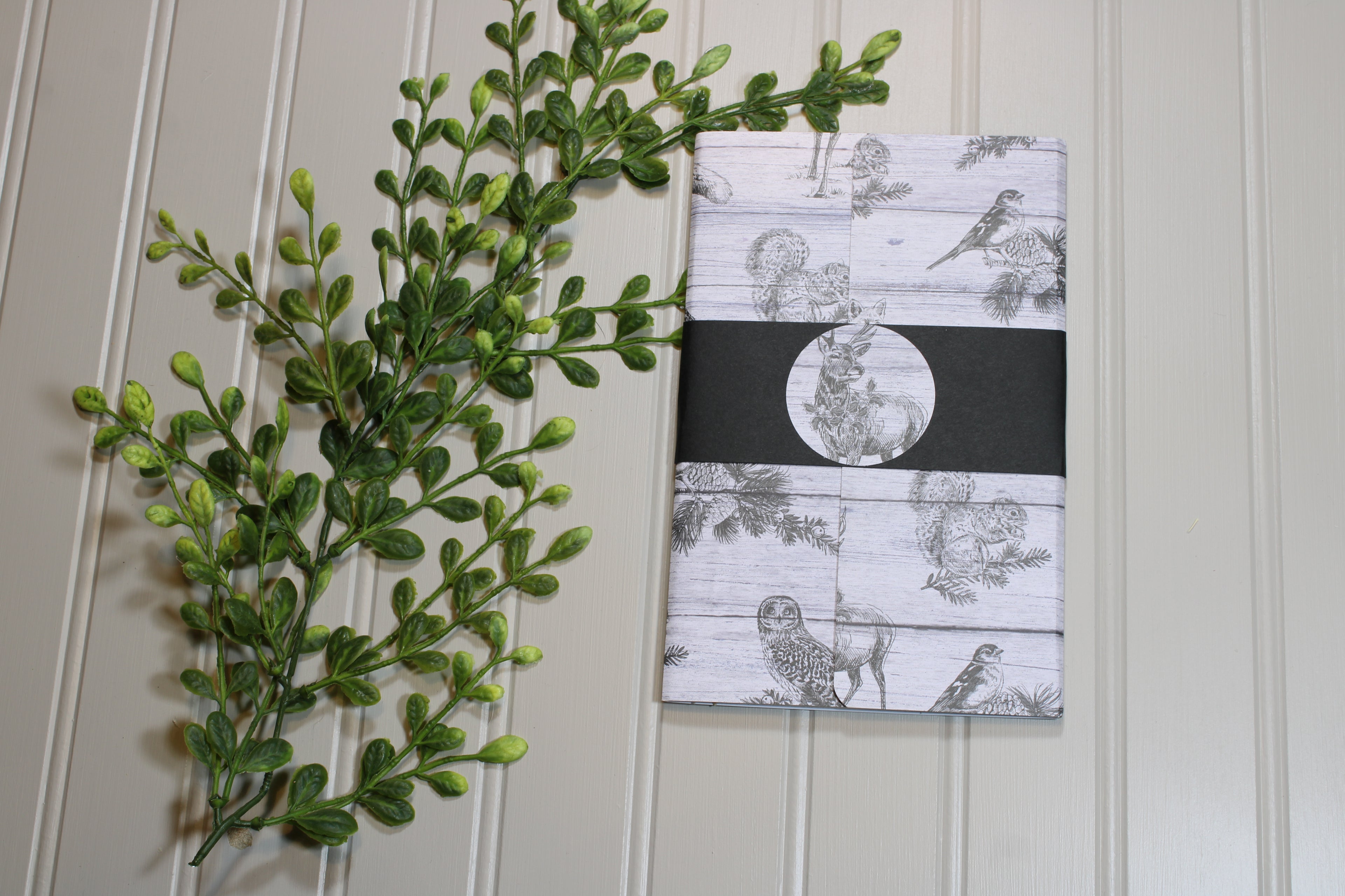 Handmade Christmas Daily Notes Folio – 5x8 Legal Pad - Winter Woodland
