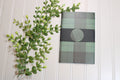 Handmade Christmas Daily Notes Folio – 5x8 Legal Pad - Green and Navy Plaid