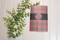 Handmade Christmas Daily Notes Folio – 5x8 Legal Pad - Red and Black Plaid