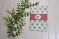 Handmade Christmas Daily Notes Folio – 5x8 Legal Pad - Burgundy Snow