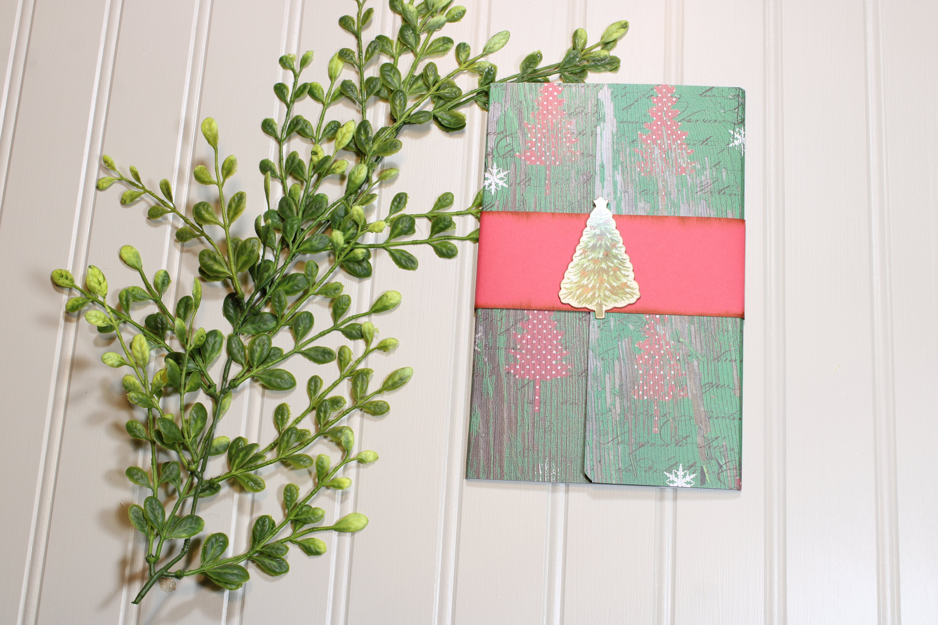 Handmade Christmas Daily Notes Folio – 5x8 Legal Pad - Christmas Trees