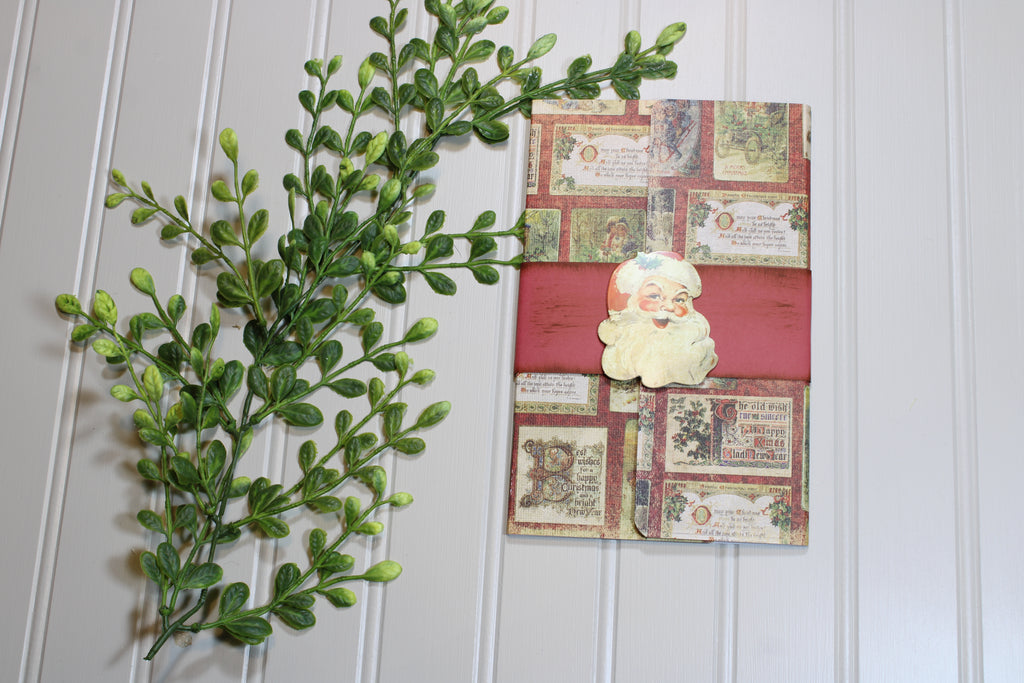Handmade Christmas Daily Notes Folio – 5x8 Legal Pad - Old Fashioned Christmas