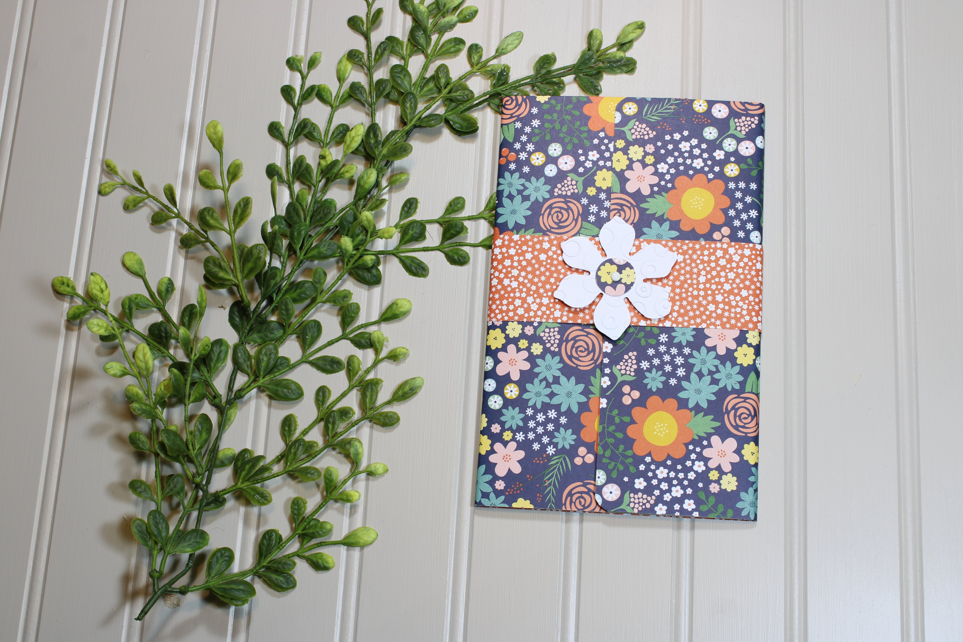 Handmade Daily Notes Folio – 5x8 Legal Pad - Garden Bloom