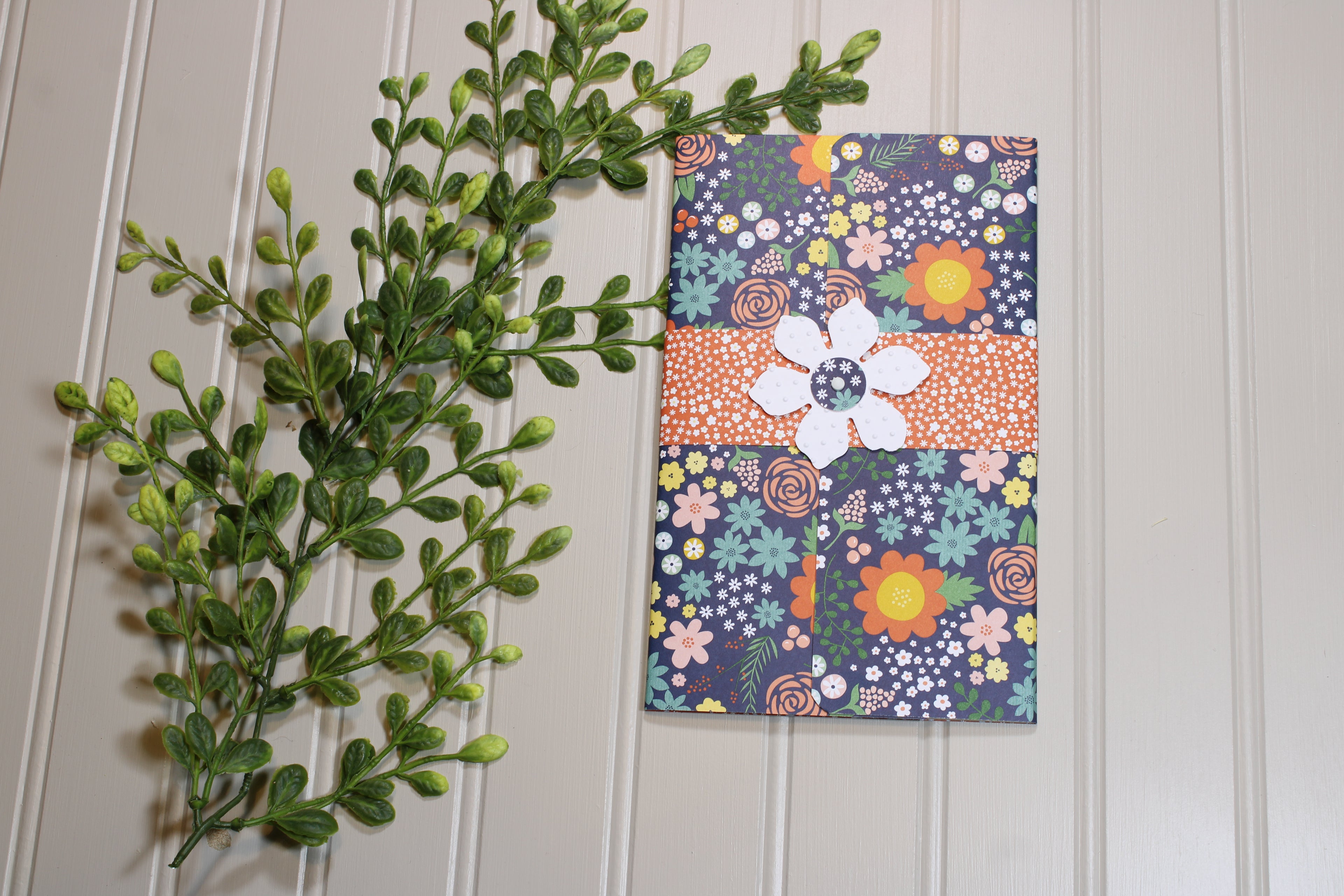 Handmade Daily Notes Folio – 5x8 Legal Pad - Garden Bloom