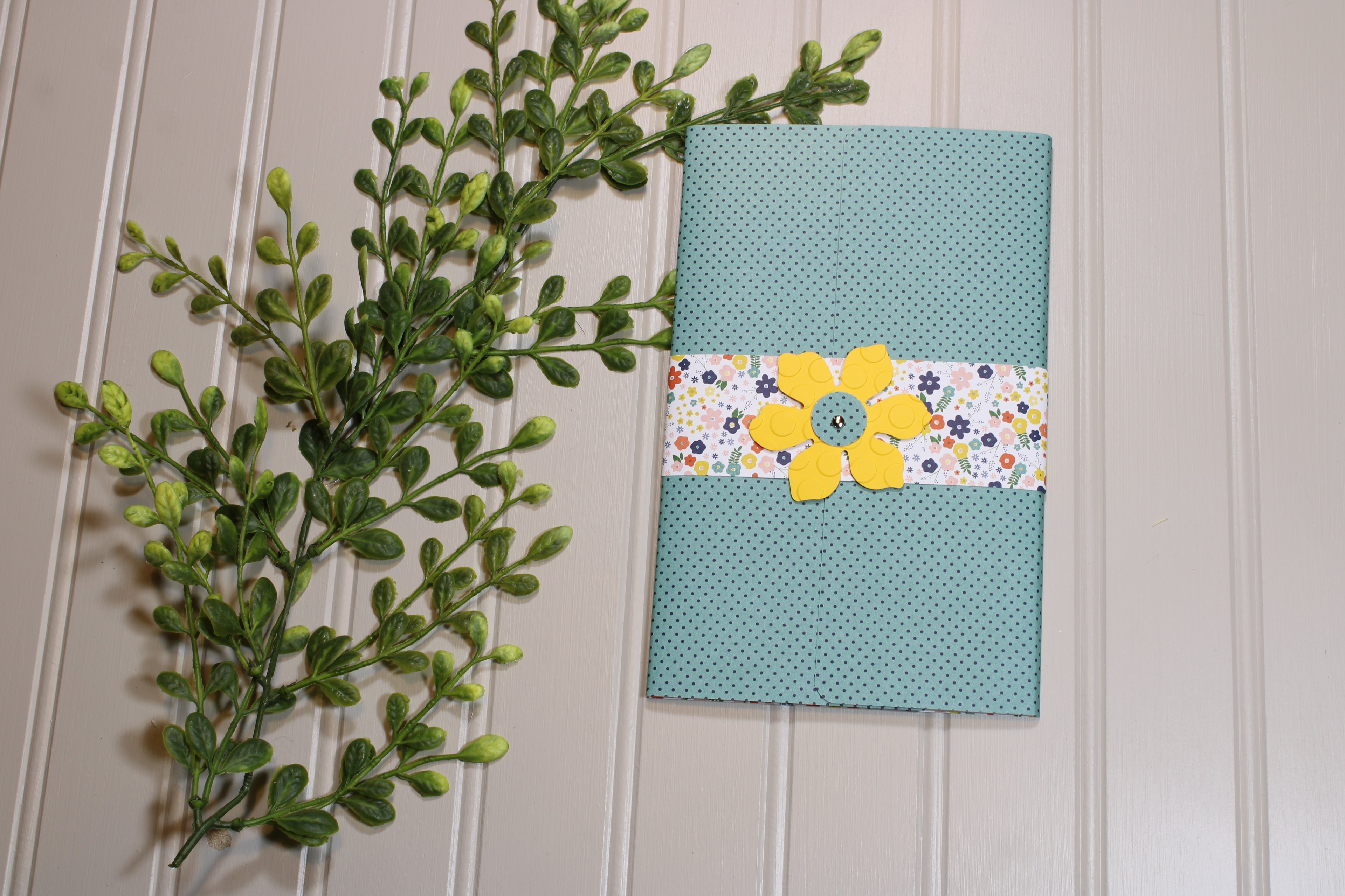 Handmade Daily Notes Folio – 5x8 Legal Pad - Green Goddess