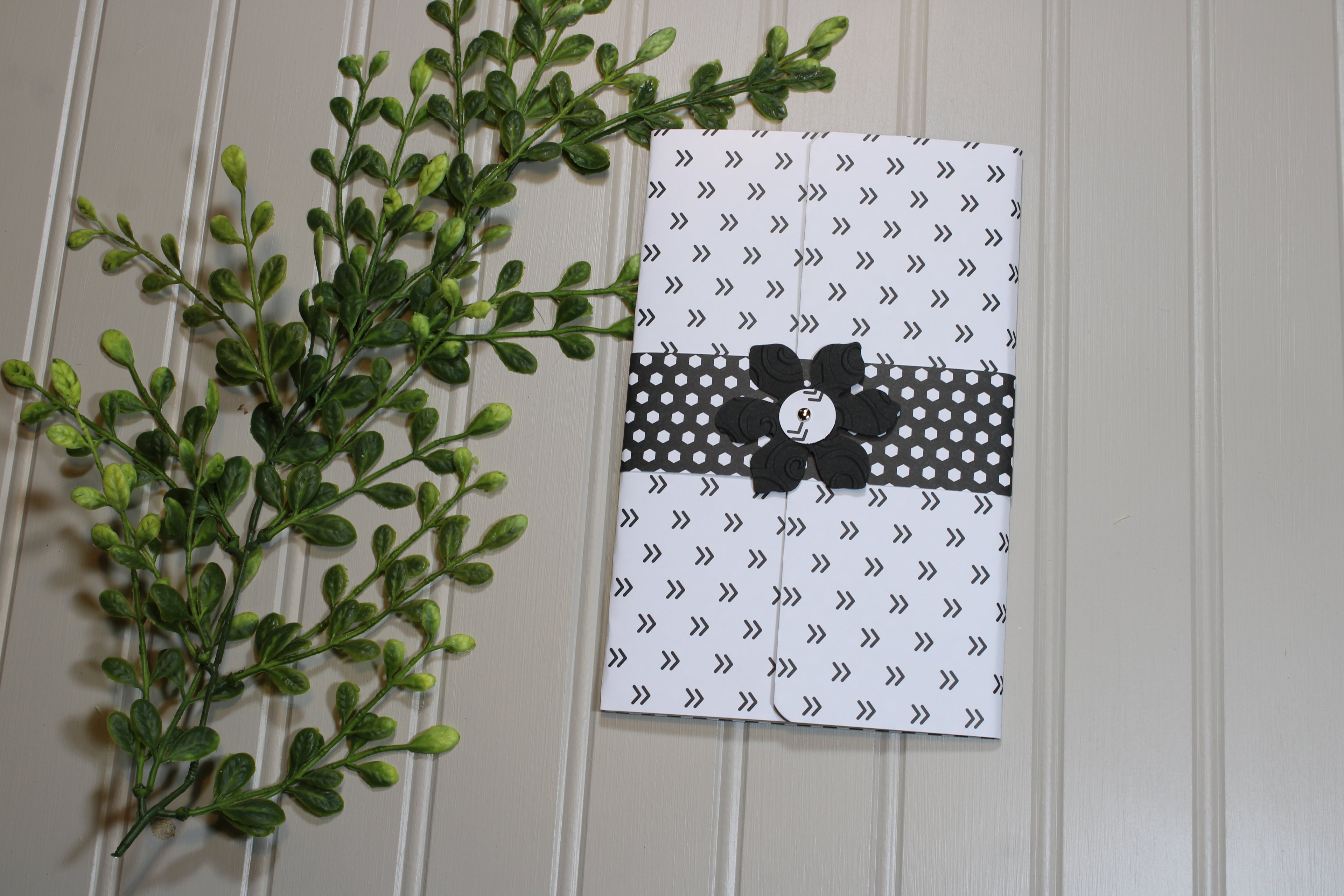 Handmade Daily Notes Folio – 5x8 Legal Pad - Black and White