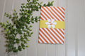 Handmade Daily Notes Folio – 5x8 Legal Pad - Orange Candy Cane