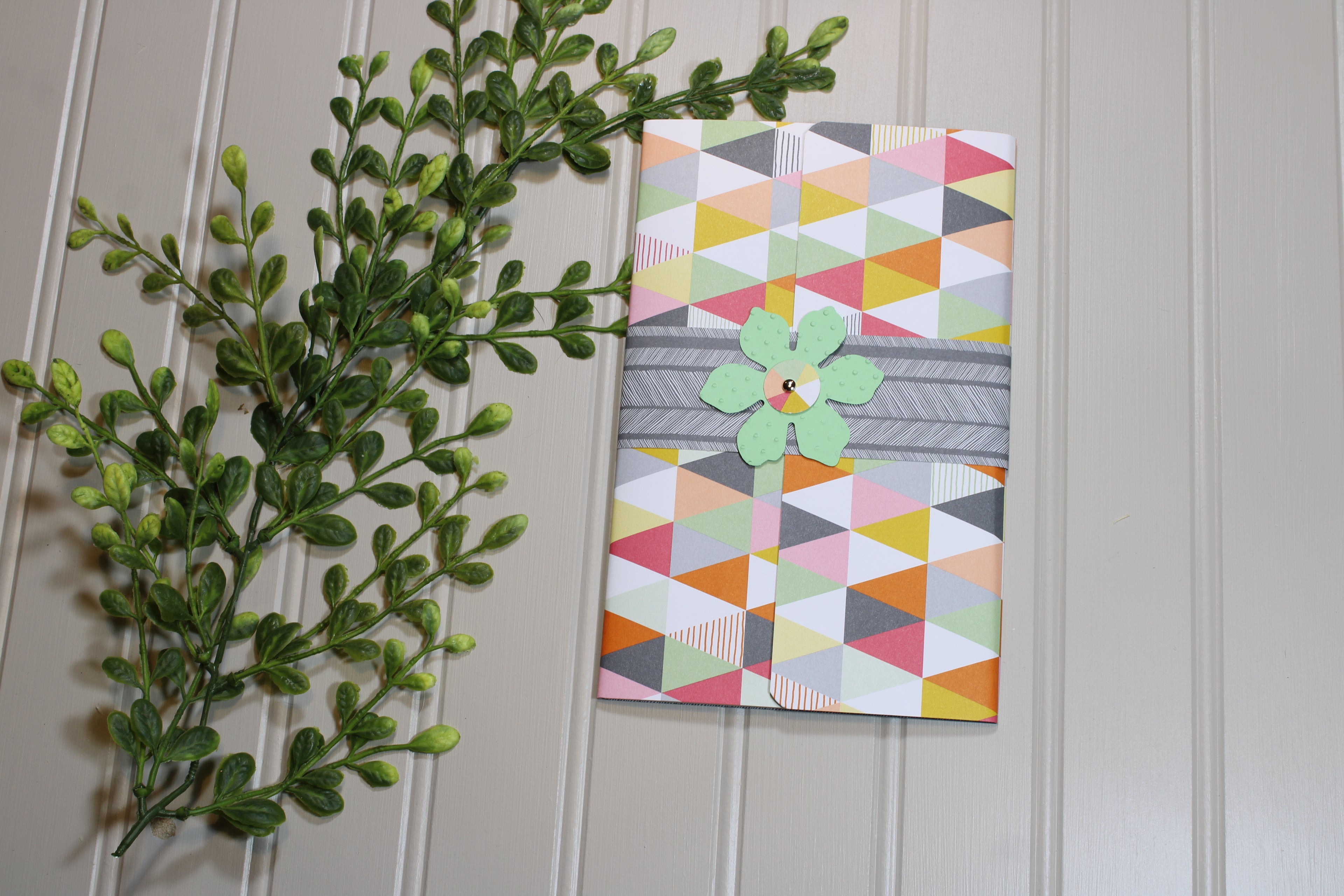 Handmade Daily Notes Folio – 5x8 Legal Pad - Geometric