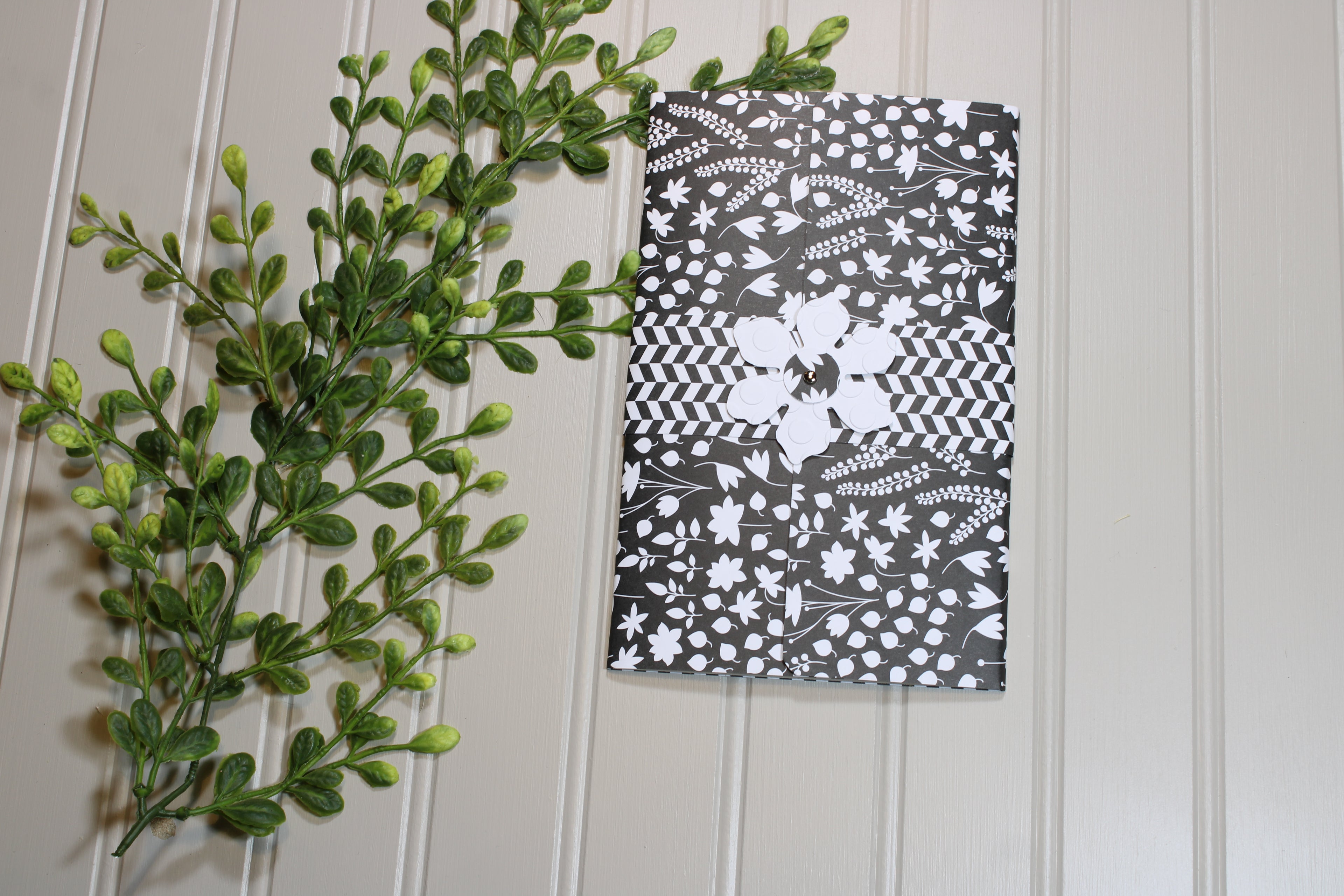 Handmade Daily Notes Folio – 5x8 Legal Pad - Black and White