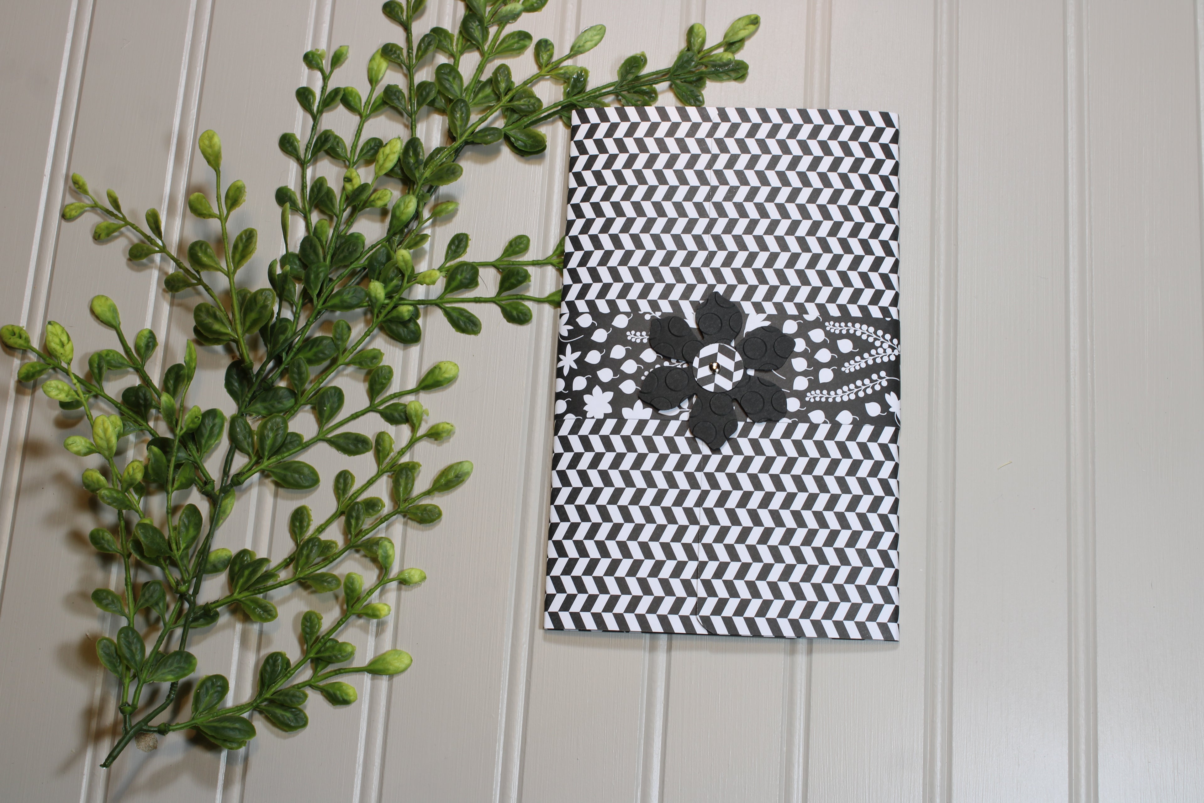 Handmade Daily Notes Folio – 5x8 Legal Pad - Black and White