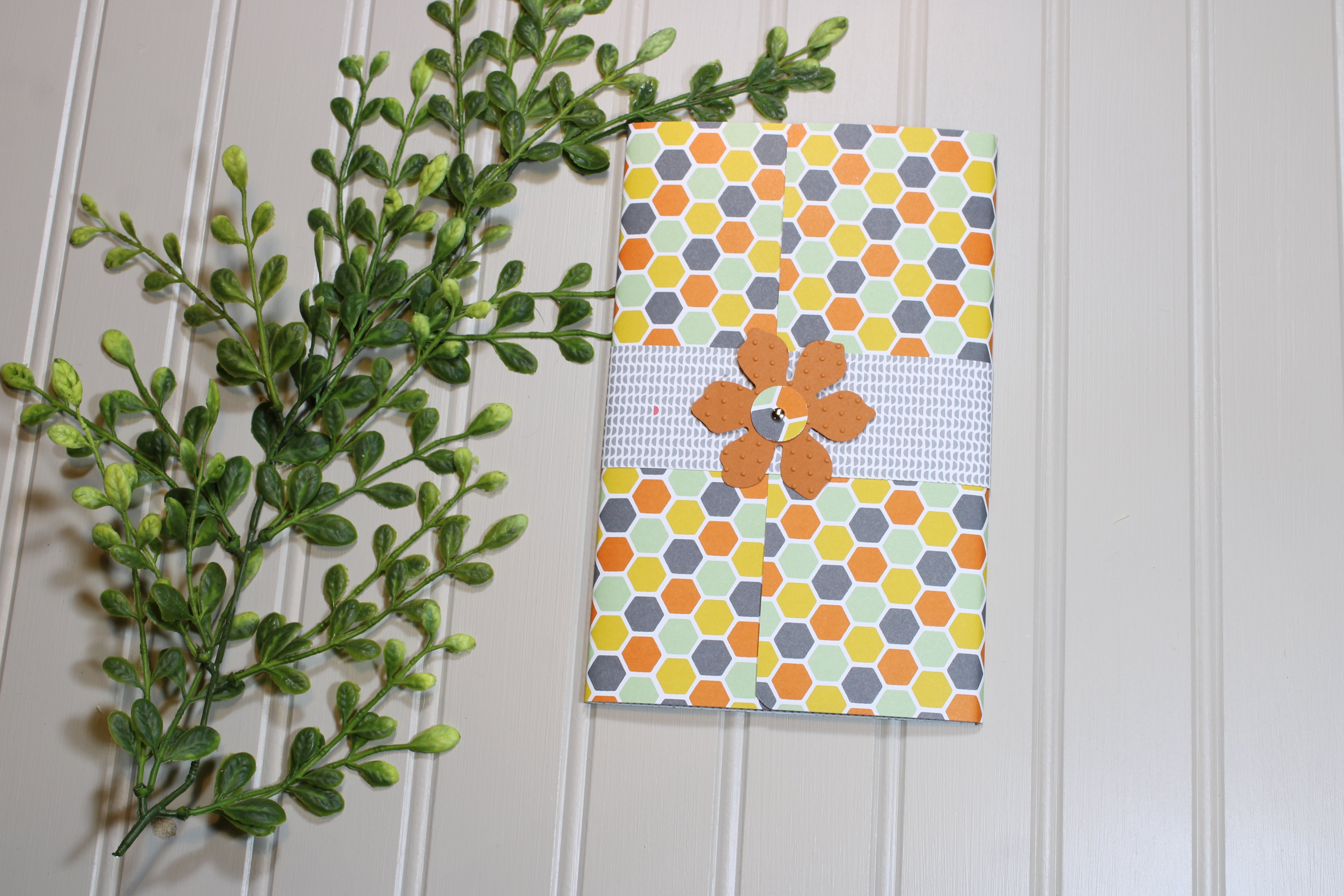 Handmade Daily Notes Folio – 5x8 Legal Pad - Hexagons