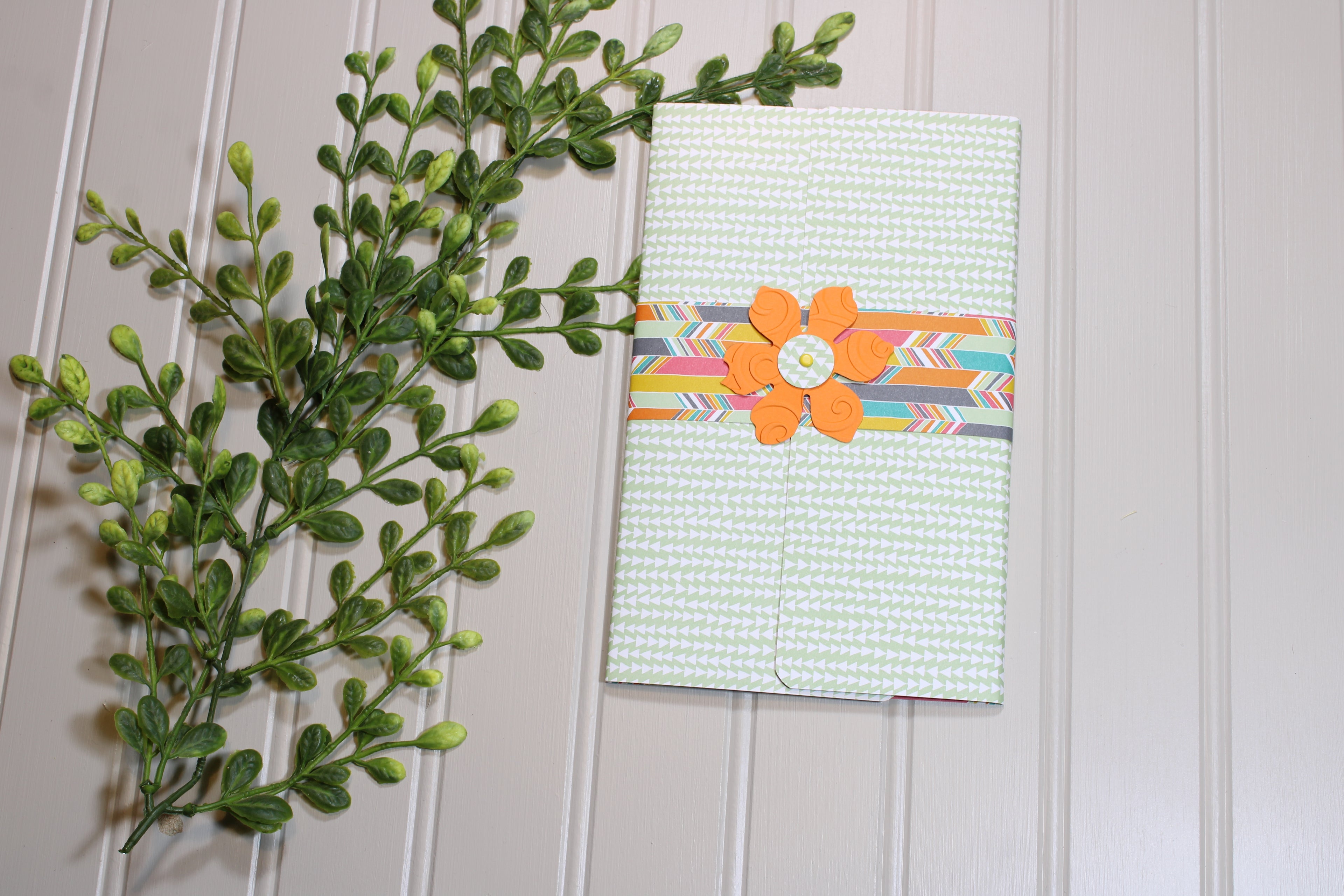 Handmade Daily Notes Folio – 5x8 Legal Pad - Green Path