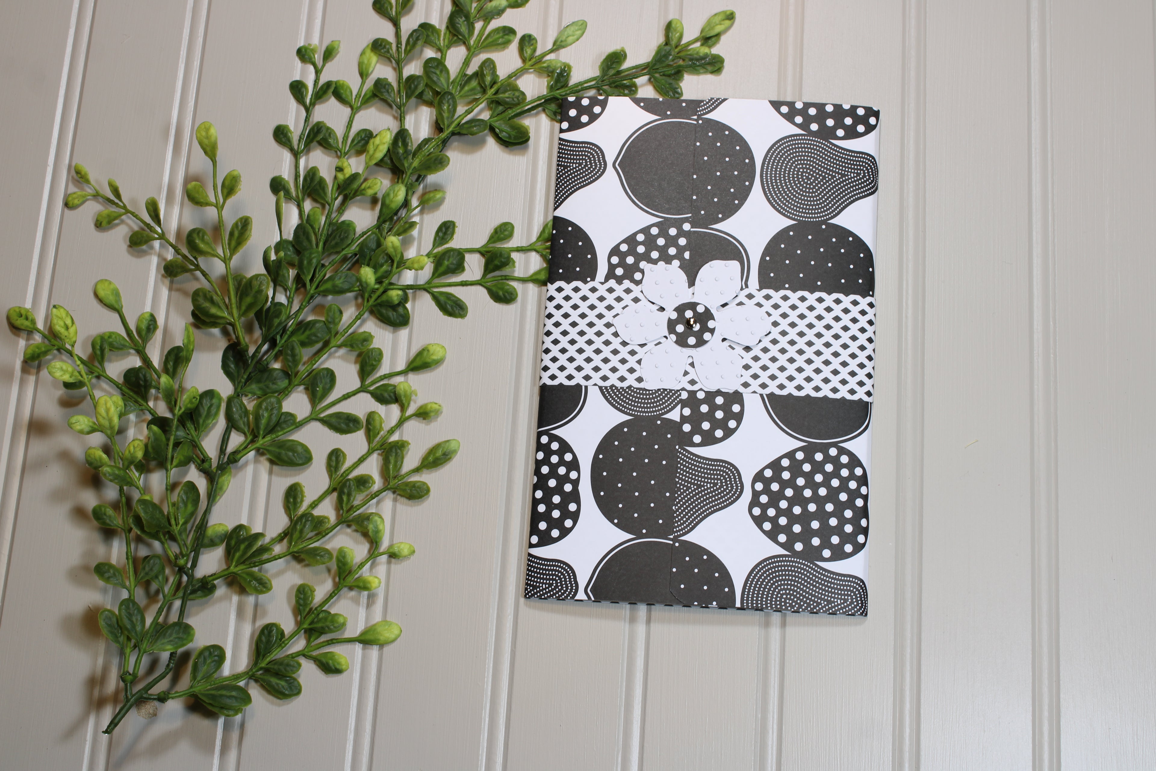 Handmade Daily Notes Folio – 5x8 Legal Pad - Black and White