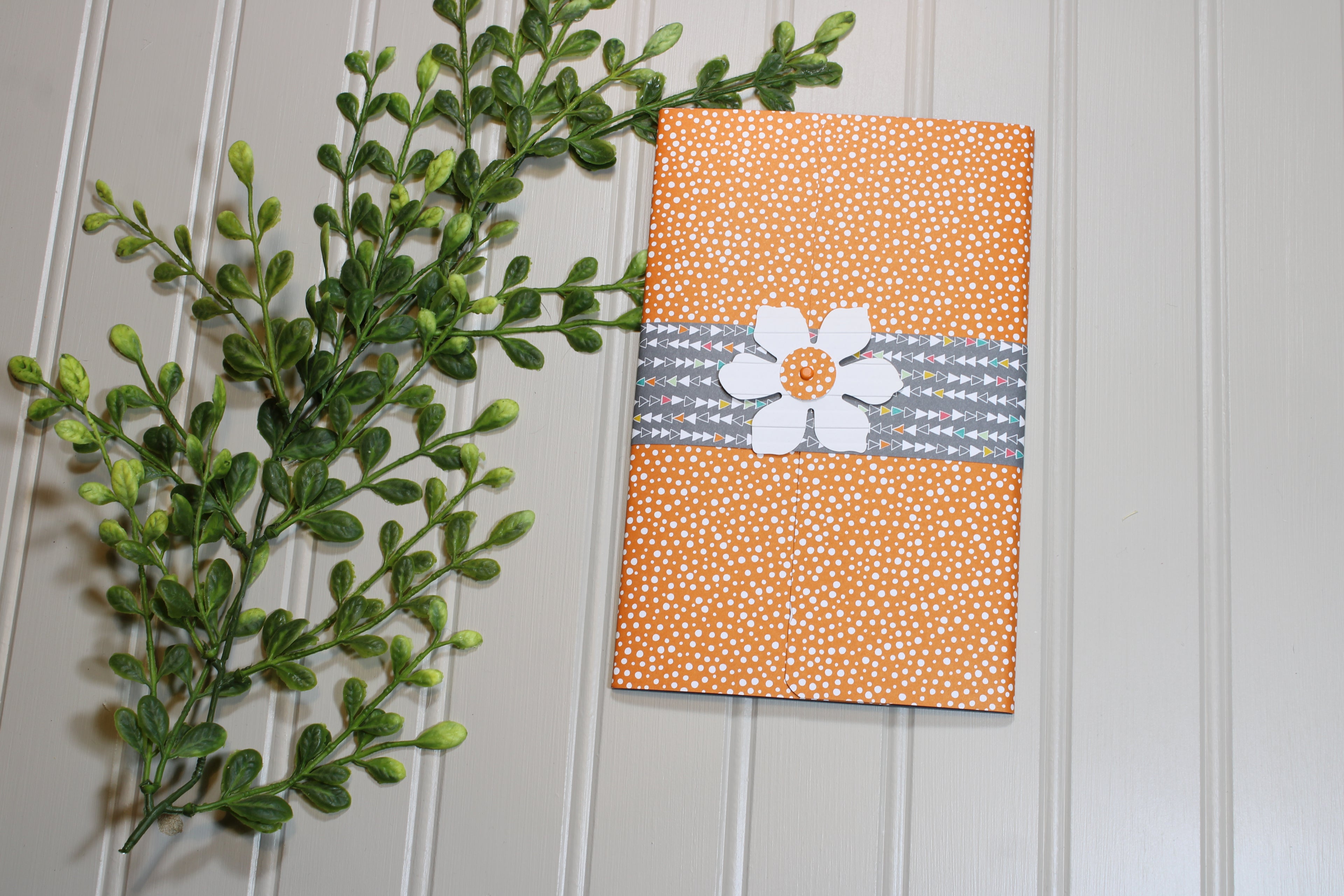 Handmade Daily Notes Folio – 5x8 Legal Pad - Creamsicle