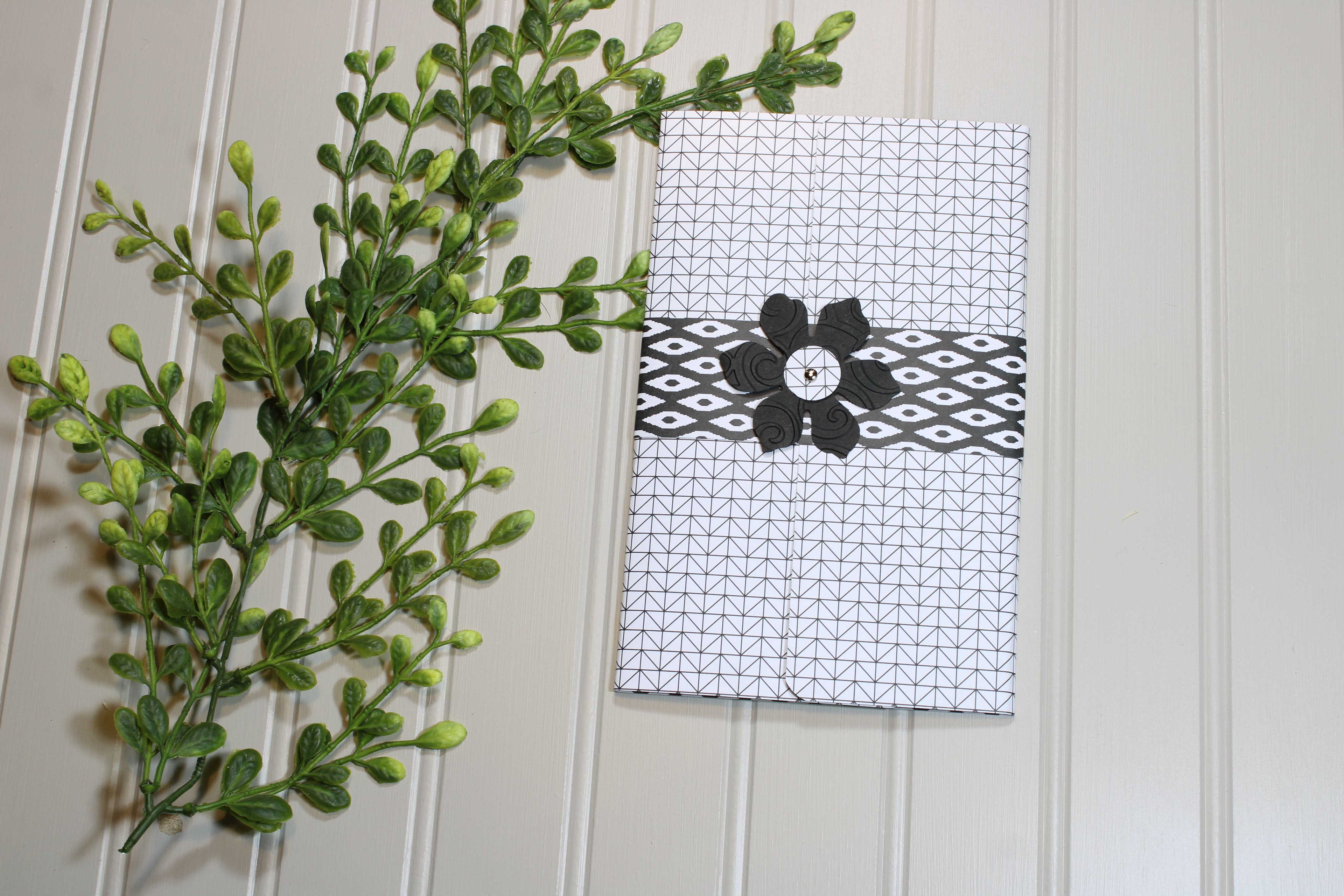 Handmade Daily Notes Folio – 5x8 Legal Pad - Black and White