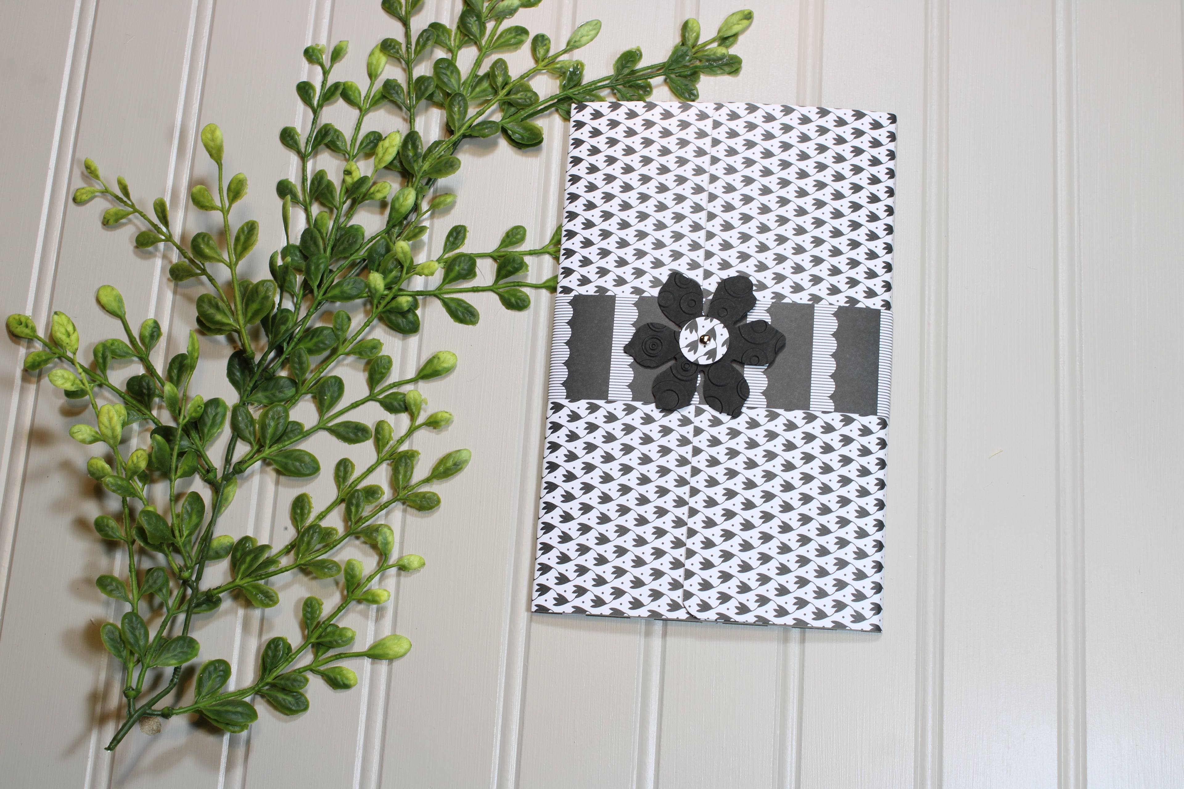 Handmade Daily Notes Folio – 5x8 Legal Pad - Black and White
