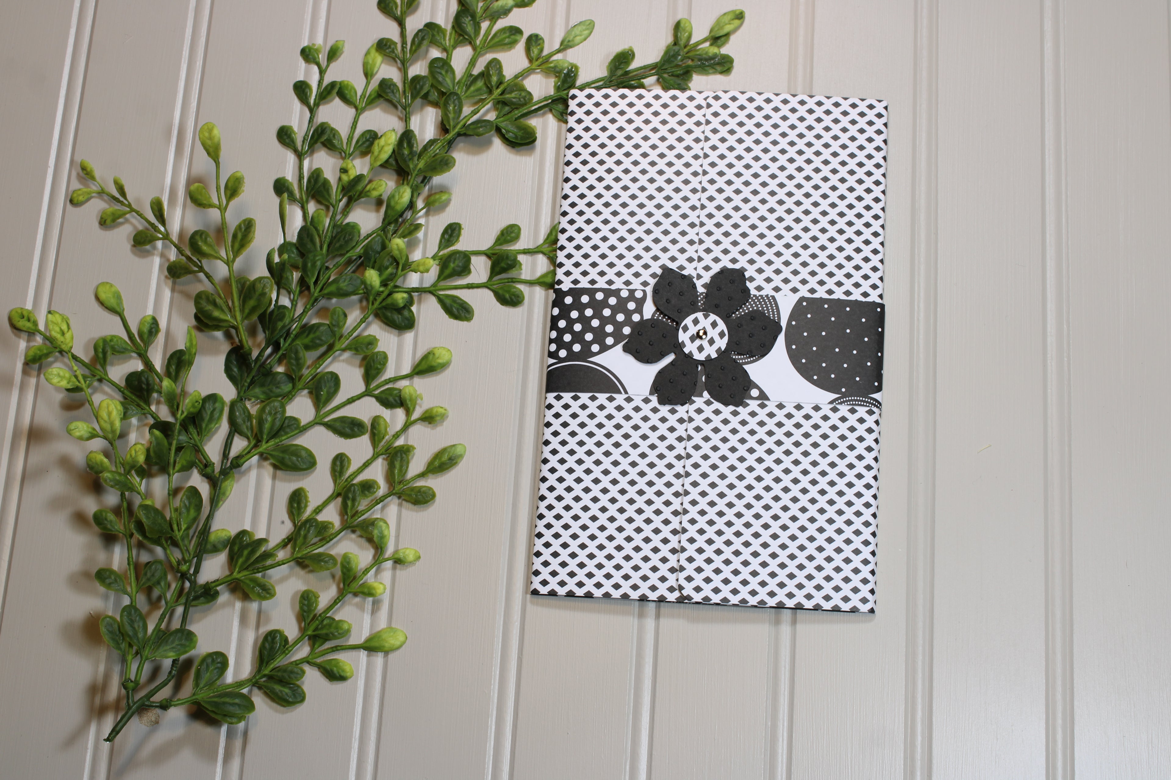Handmade Daily Notes Folio – 5x8 Legal Pad - Black and White
