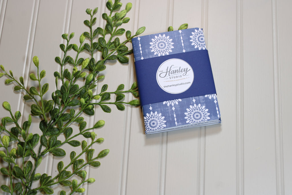 Handmade Notebook Set – 4 Lined Notebooks – 4x5.25 - Something Blue