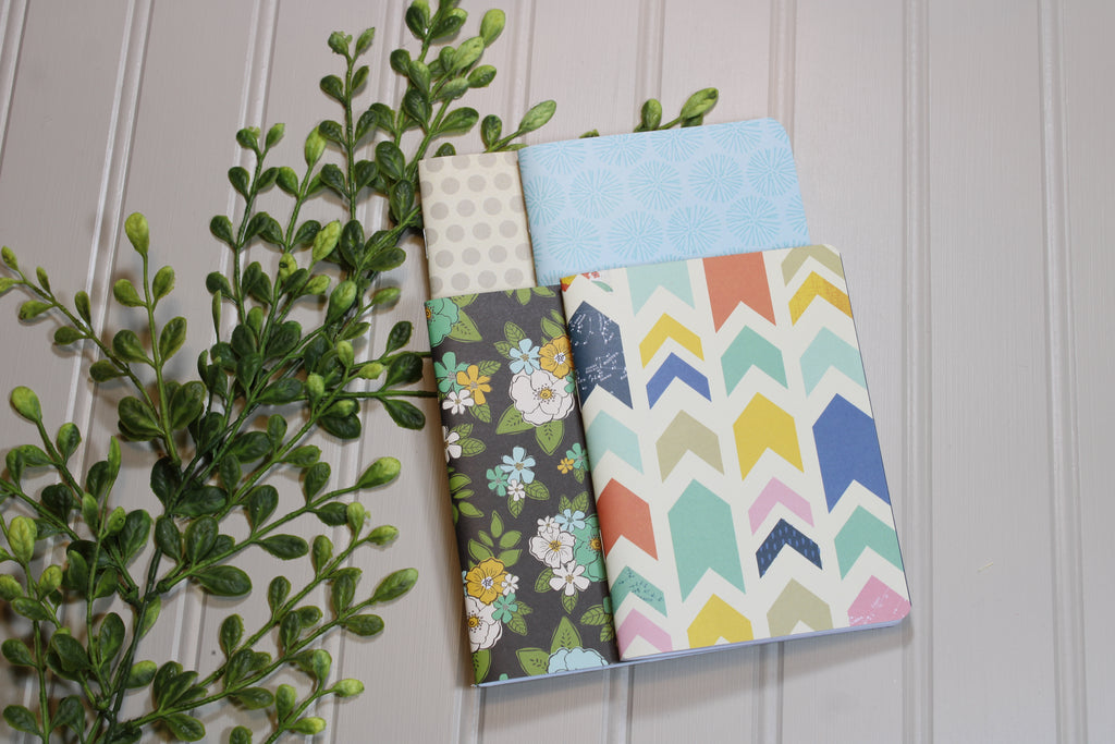 Handmade Notebook Set – 4 Lined Notebooks – 4x5.25 - Any Day