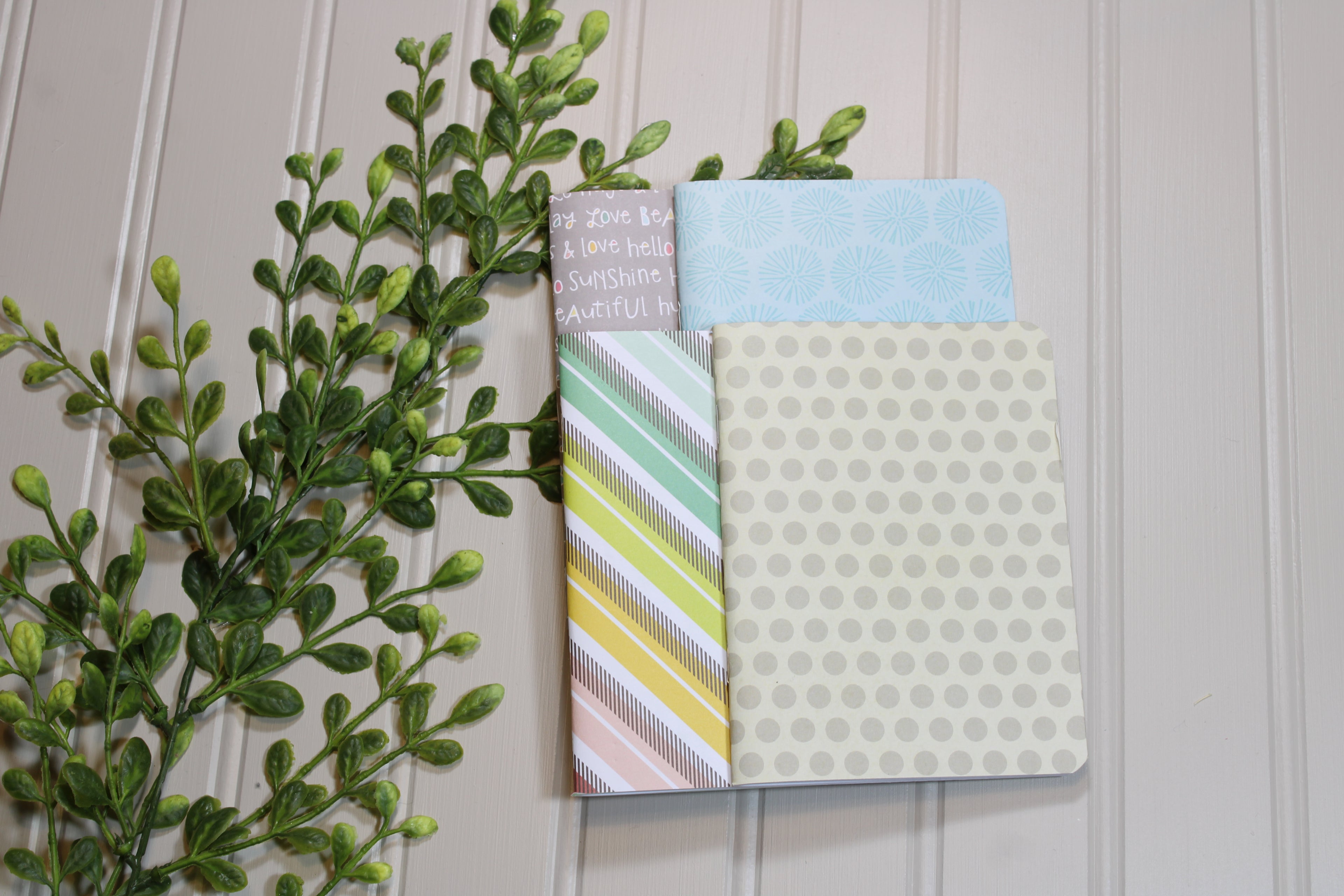 Handmade Notebook Set – 4 Lined Notebooks – 4x5.25 - Any Day