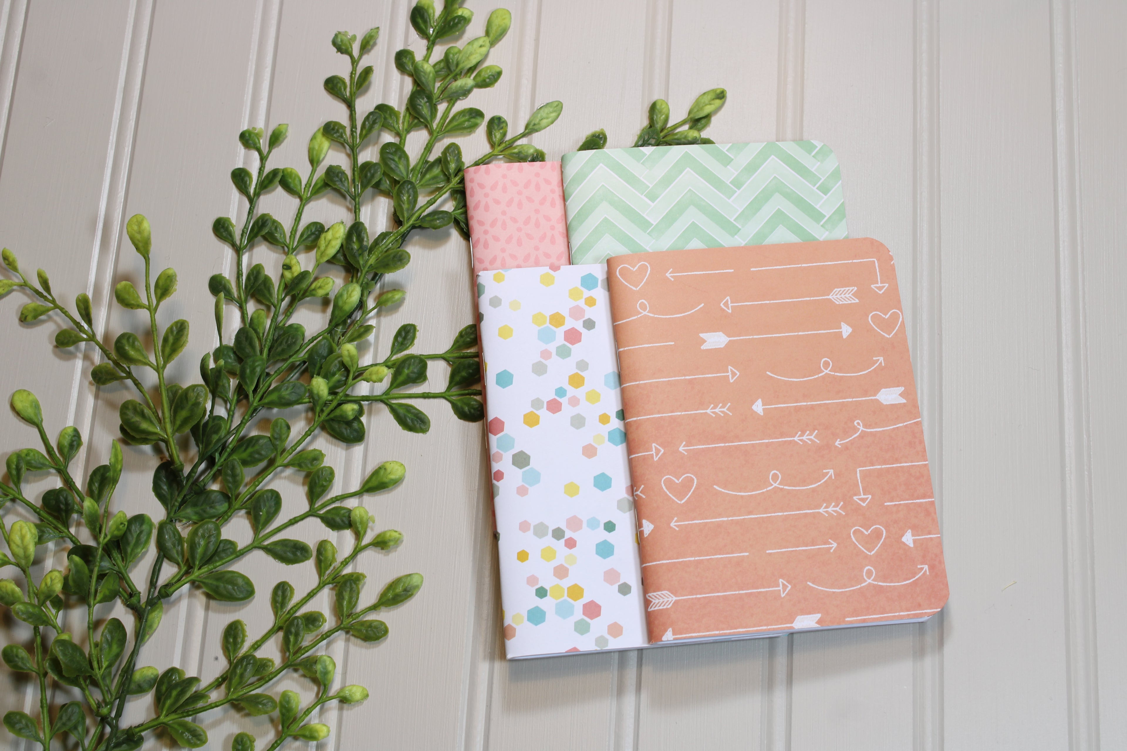 Handmade Notebook Set – 4 Lined Notebooks – 4x5.25 - Any Day