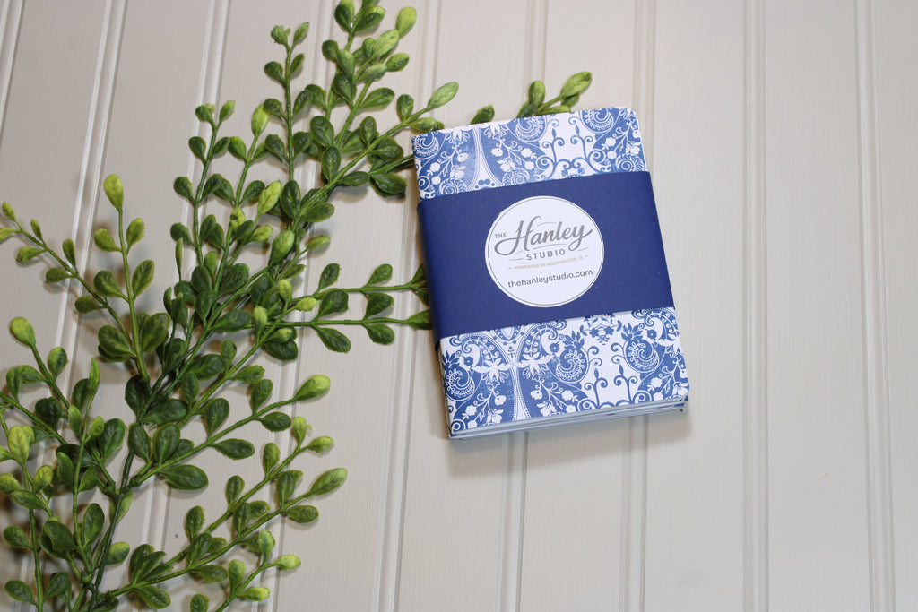 Handmade Notebook Set – 4 Lined Notebooks – 4x5.25 - Something Blue