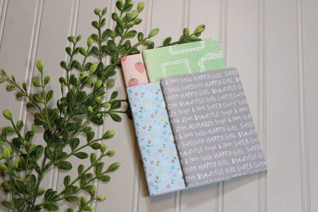 Handmade Notebook Set – 4 Lined Notebooks – 4x5.25 - Any Day