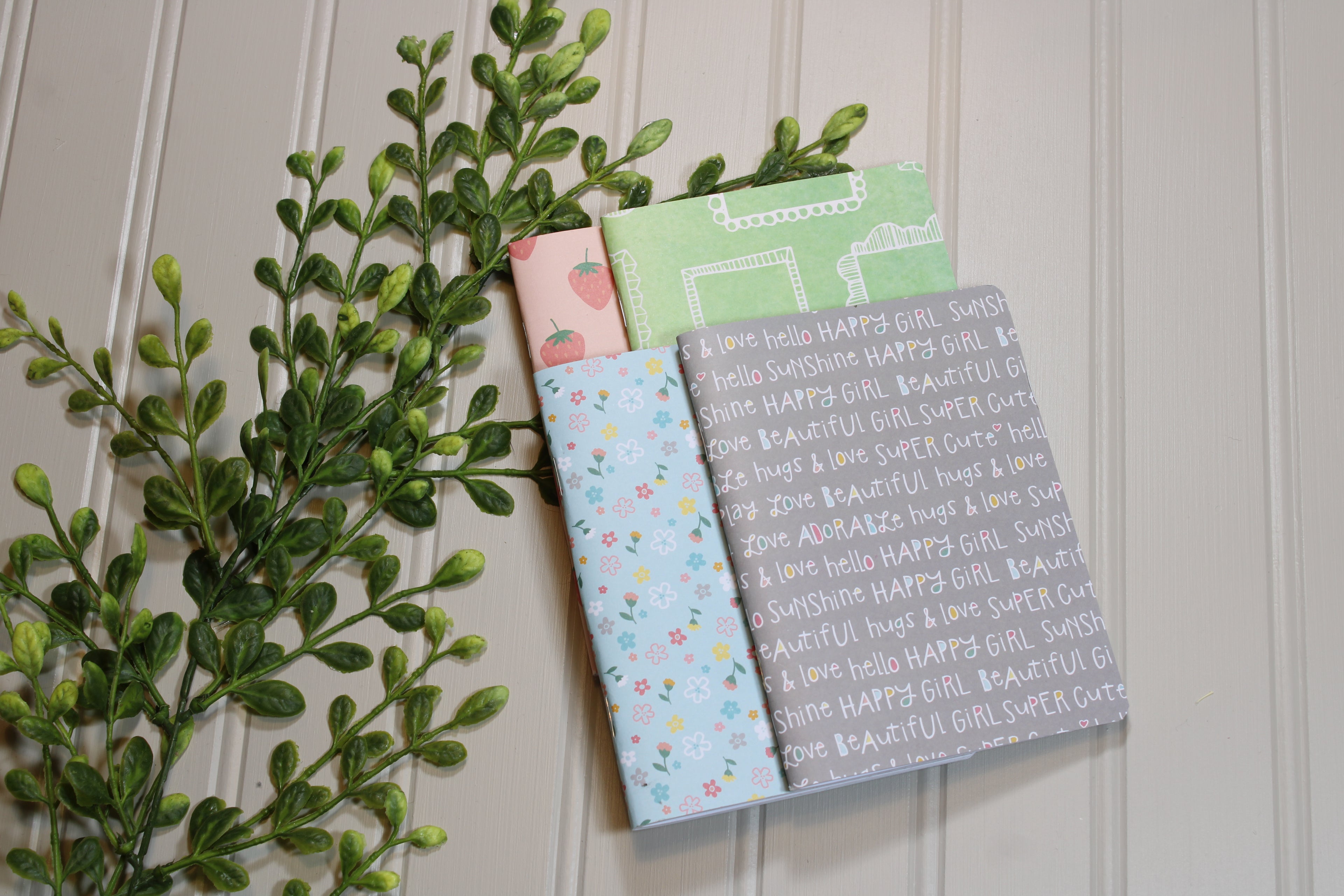 Handmade Notebook Set – 4 Lined Notebooks – 4x5.25 - Any Day