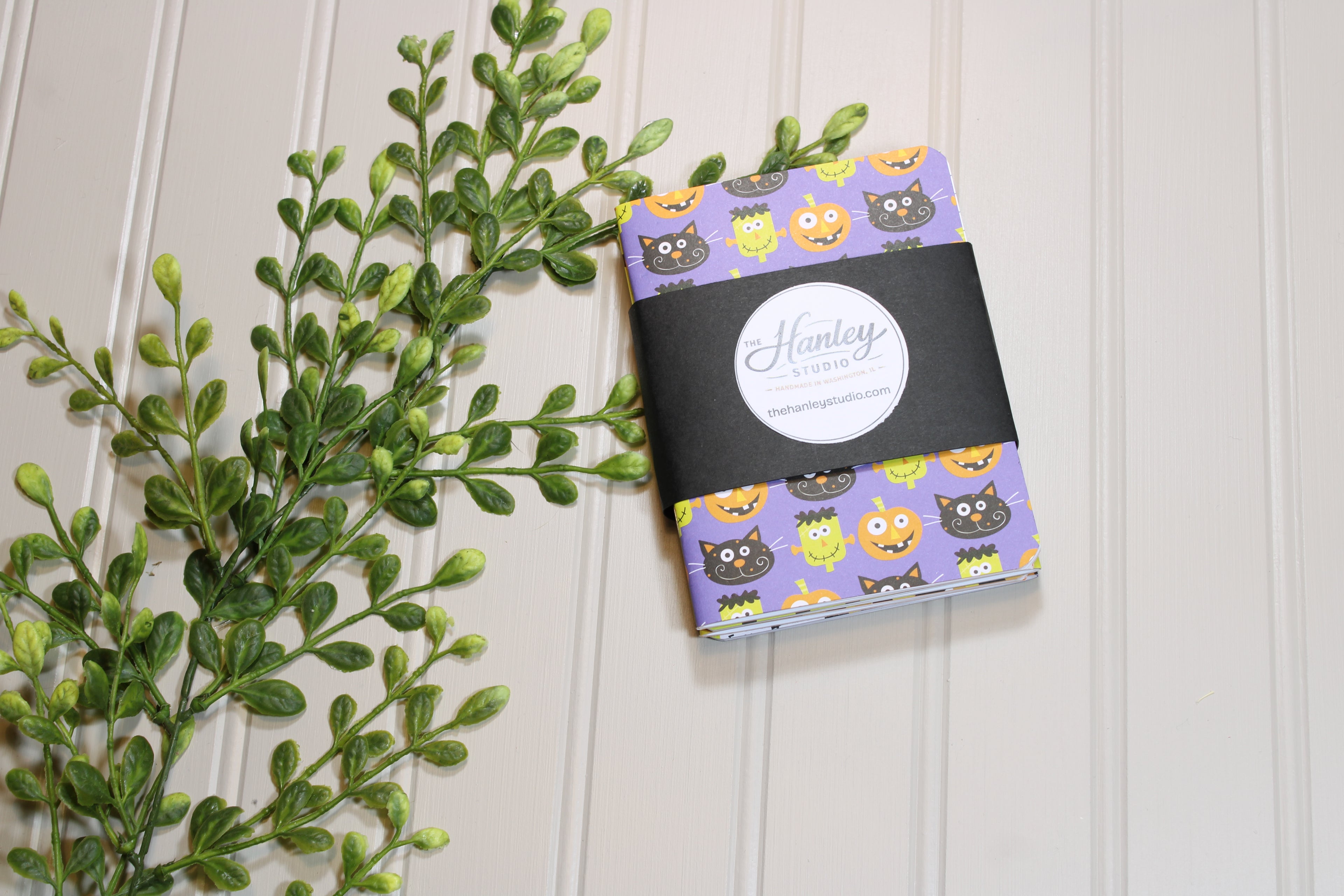 Handmade Notebook Set – 4 Lined Notebooks – 4x5.25 - Halloween